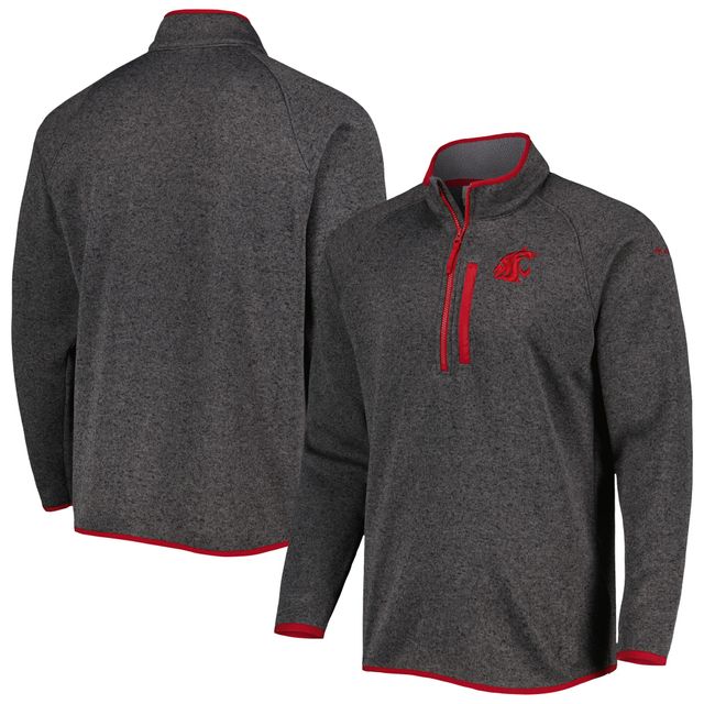 Columbia Grey Washington State Cougars Canyon Point Raglan Half-Zip Top Homme