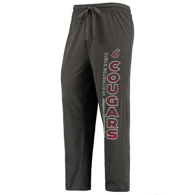 Concepts Sport T-shirt et pantalon pour homme Gris anthracite chiné/cramoisi Washington State Cougars Meter