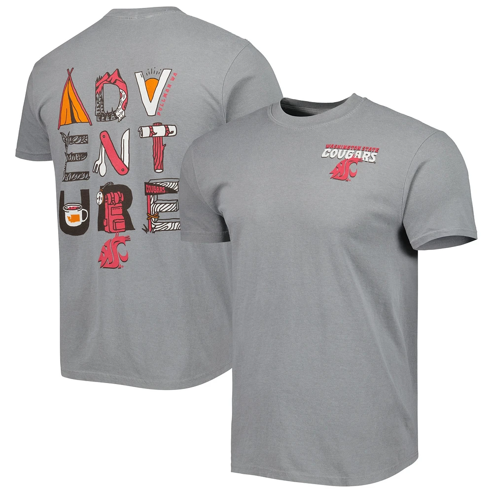 T-shirt gris Washington State Cougars Adventure Comfort Colours pour homme