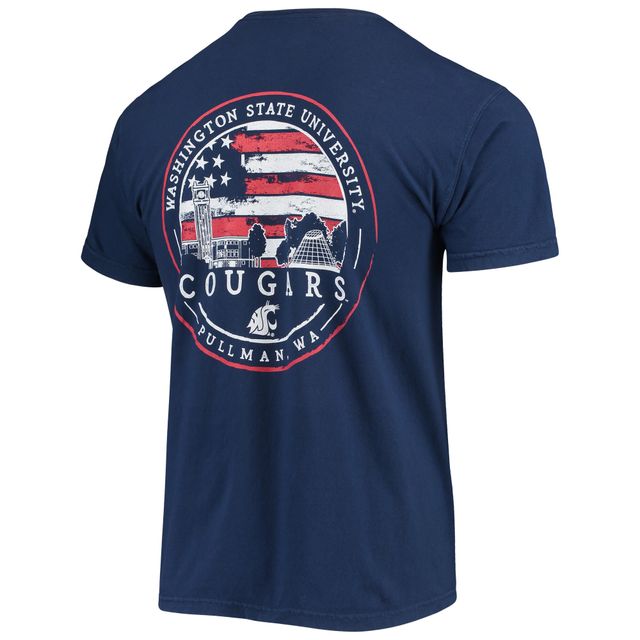 T-shirt pour homme bleu marine Washington State Cougars Campus Americana