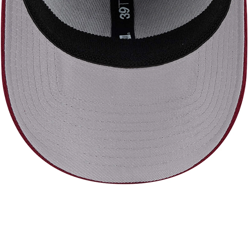 Casquette flexible bicolore 39THIRTY New Era pour hommes, gris chiné/cramoisi, Washington State Cougars