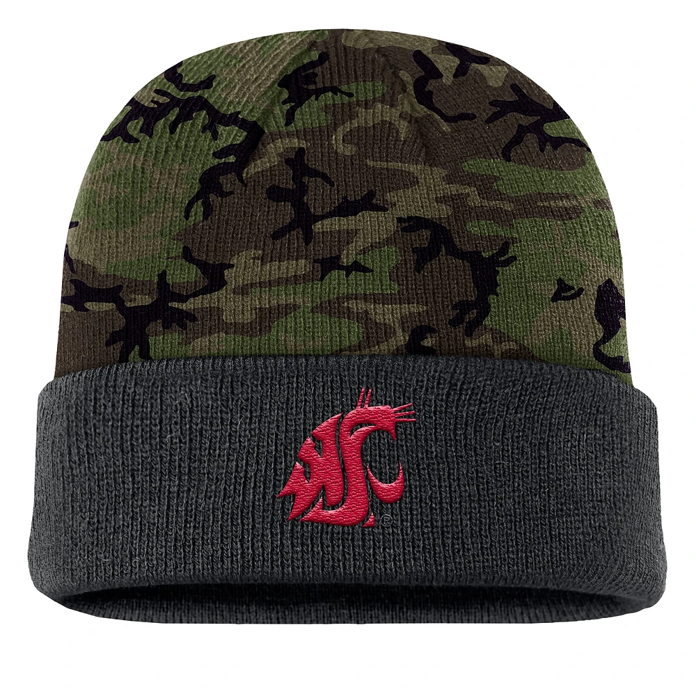 Men's Nike Camo Washington State Cougars Military Appreciation Cuffed Knit Hat