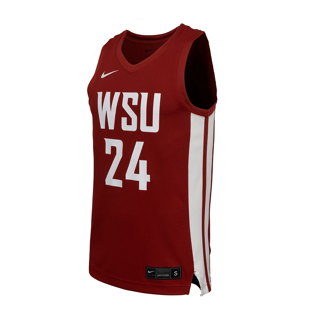 Men's Nike  Crimson Washington State Cougars Replica Basketball Jersey