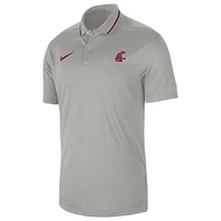 Polo de performance des entraîneurs la ligne touche Nike Washington State Cougars 2023 pour homme, gris