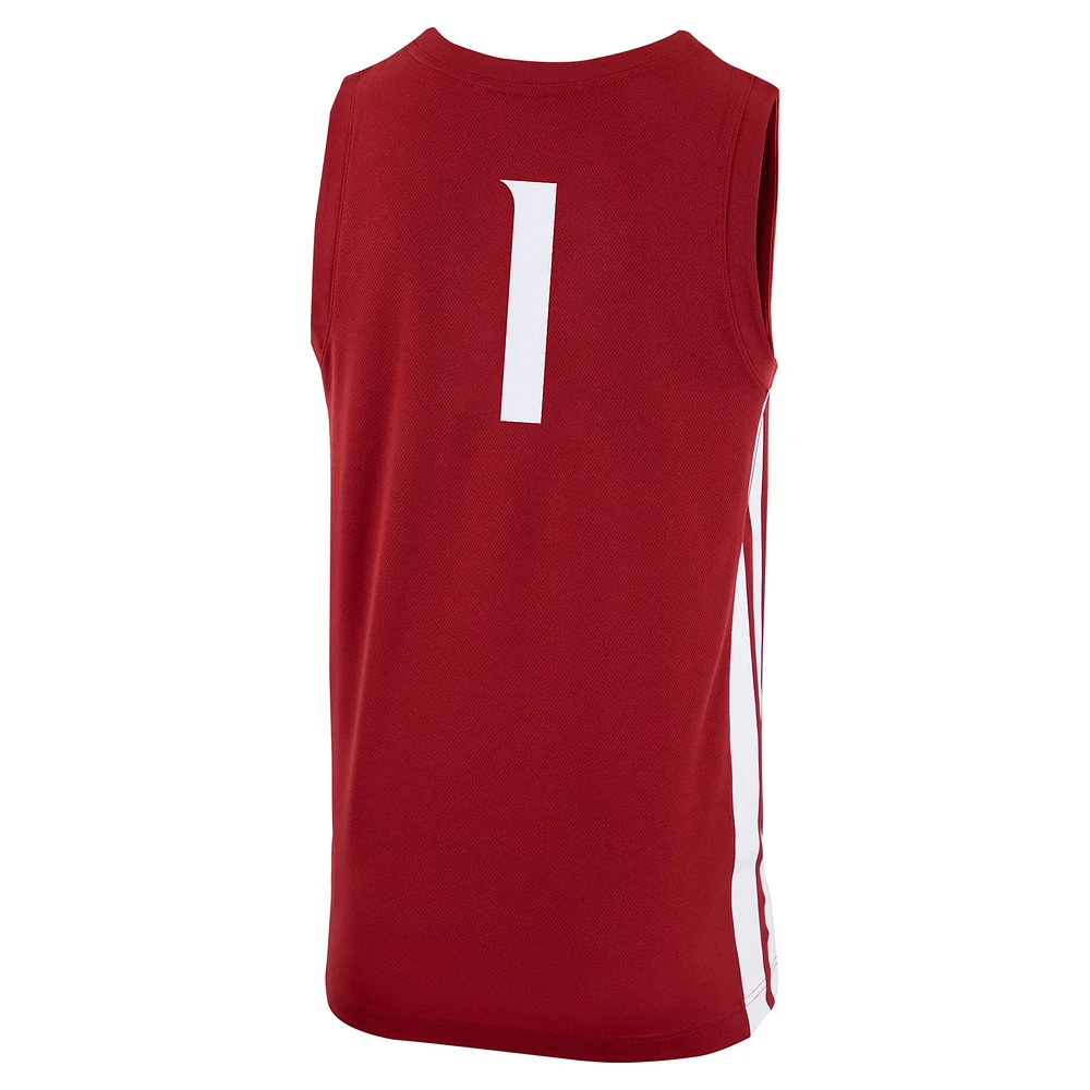 Maillot de basket-ball Nike #1 pour homme, réplique du logo des Cougars l'État Washington, cramoisi