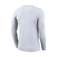 Men's Nike White Washington State Cougars 2025 On-Court Bench Long Sleeve T-Shirt