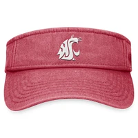 Men's Top of the World  Crimson Washington State Cougars Terry Adjustable Visor
