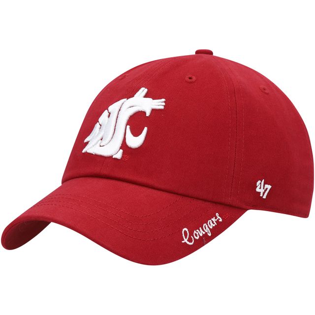 Casquette ajustable 47 Crimson Washington State Cougars Miata Clean Up pour femme