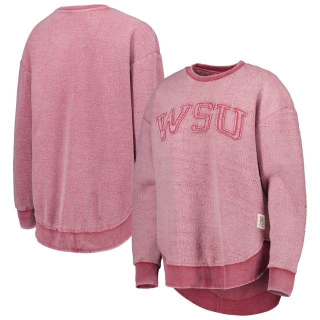 Sweat à capuche Pressbox Crimson Washington State Cougars Ponchoville pour femme