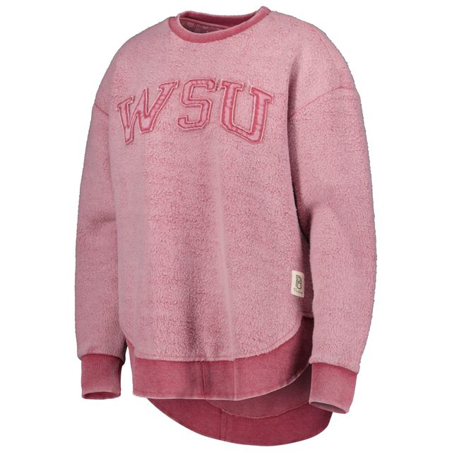 Sweat à capuche Pressbox Crimson Washington State Cougars Ponchoville pour femme