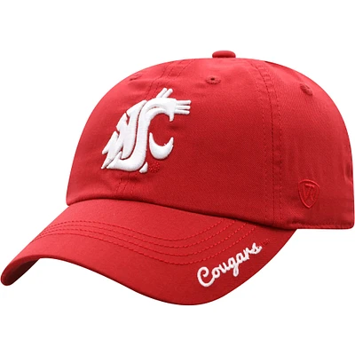 Women's Top of the World Cardinal Washington State Cougars Staple Adjustable Hat