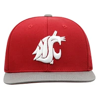 Youth Top of the World Crimson Washington State Cougars Victory Maverick Snapback Hat