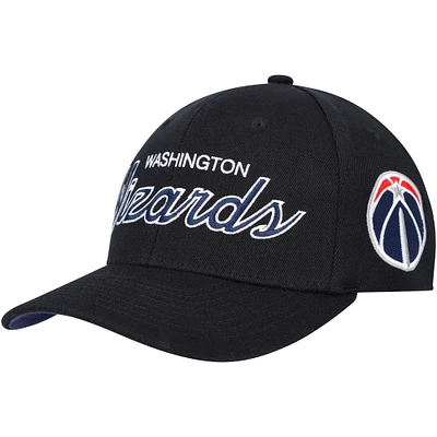 Mitchell & Ness pour homme Noir Washington Wizards MVP Team Script 2.0 Stretch Snapback Hat