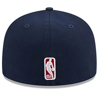 Casquette ajustée 59FIFTY avec logo en pin de chaîne des Washington Wizards New Era pour hommes, bleu marine