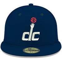 Men's New Era Navy Washington Wizards Official Team Color 59FIFTY Fitted Hat