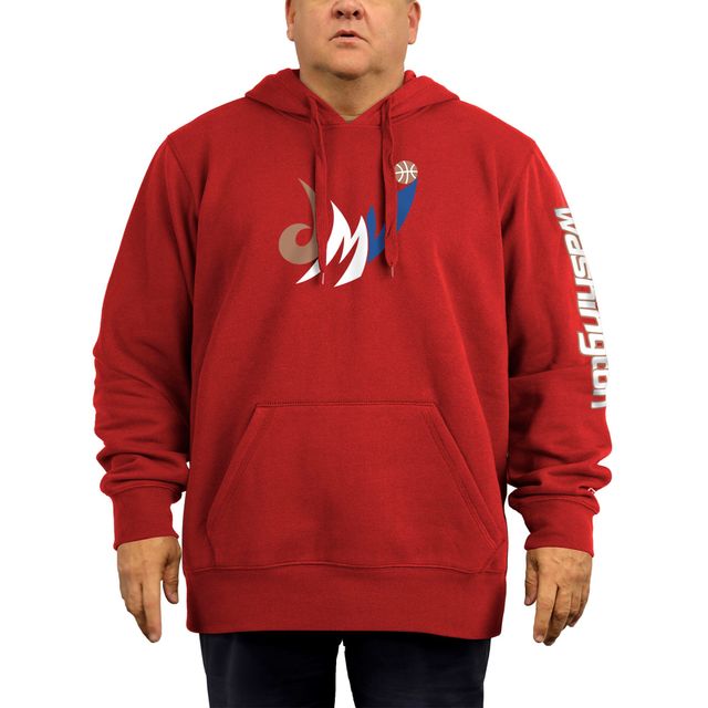 Chandail à capuchon rouge Washington Wizards 2021/22 édition City New Era pour homme Tailles Big & Tall