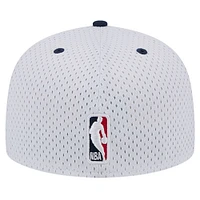 Men's New Era White/Navy Washington Wizards Throwback 2Tone 59FIFTY Fitted Hat
