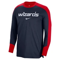 Men's Nike Navy Washington Wizards 2024/25 Authentic Pre-Game Legend Long Sleeve Shooting Shirt