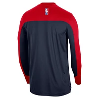 Men's Nike Navy Washington Wizards 2024/25 Authentic Pre-Game Legend Long Sleeve Shooting Shirt