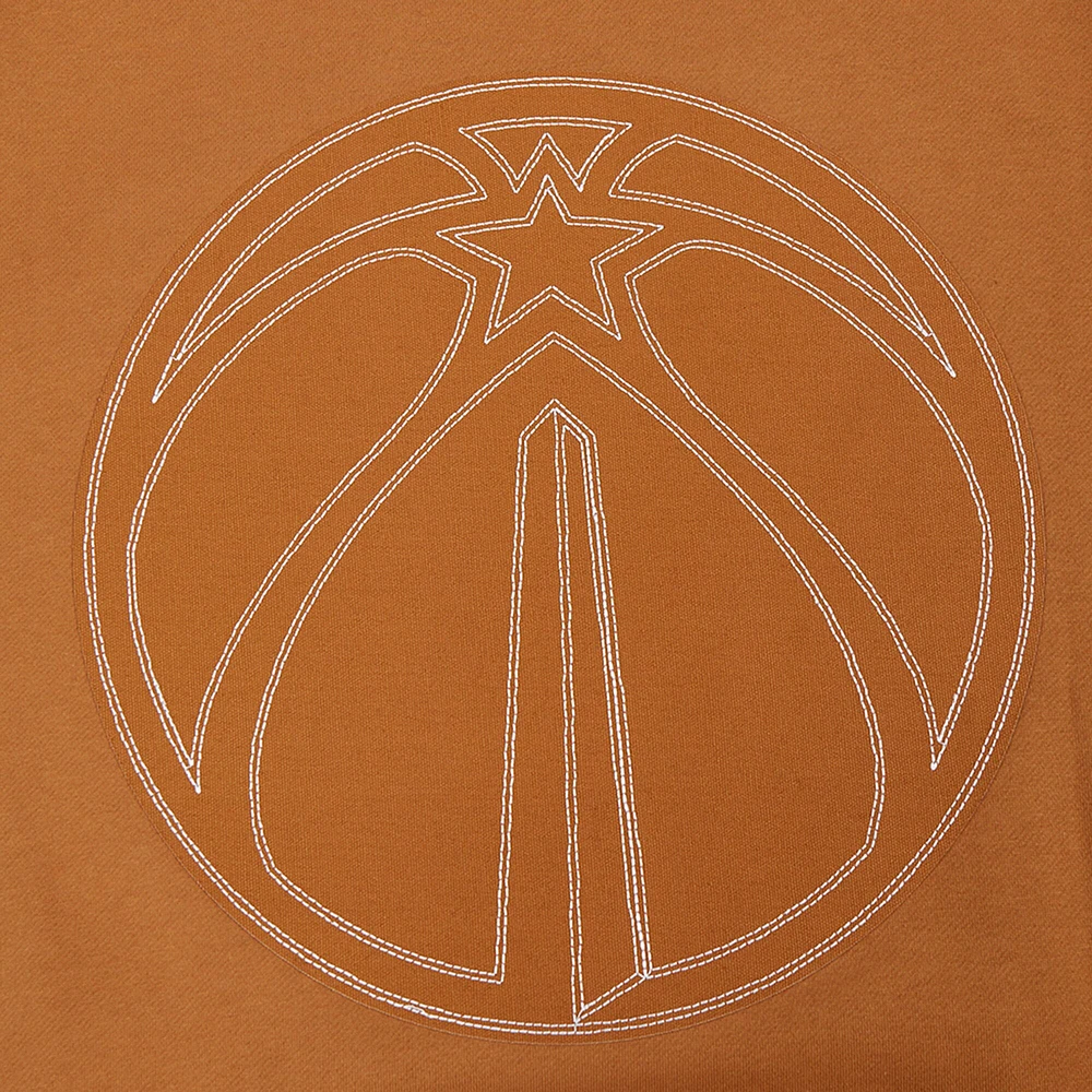 Men's Pro Standard Brown Washington Wizards Paint the City Drop Shoulder Pullover Hoodie