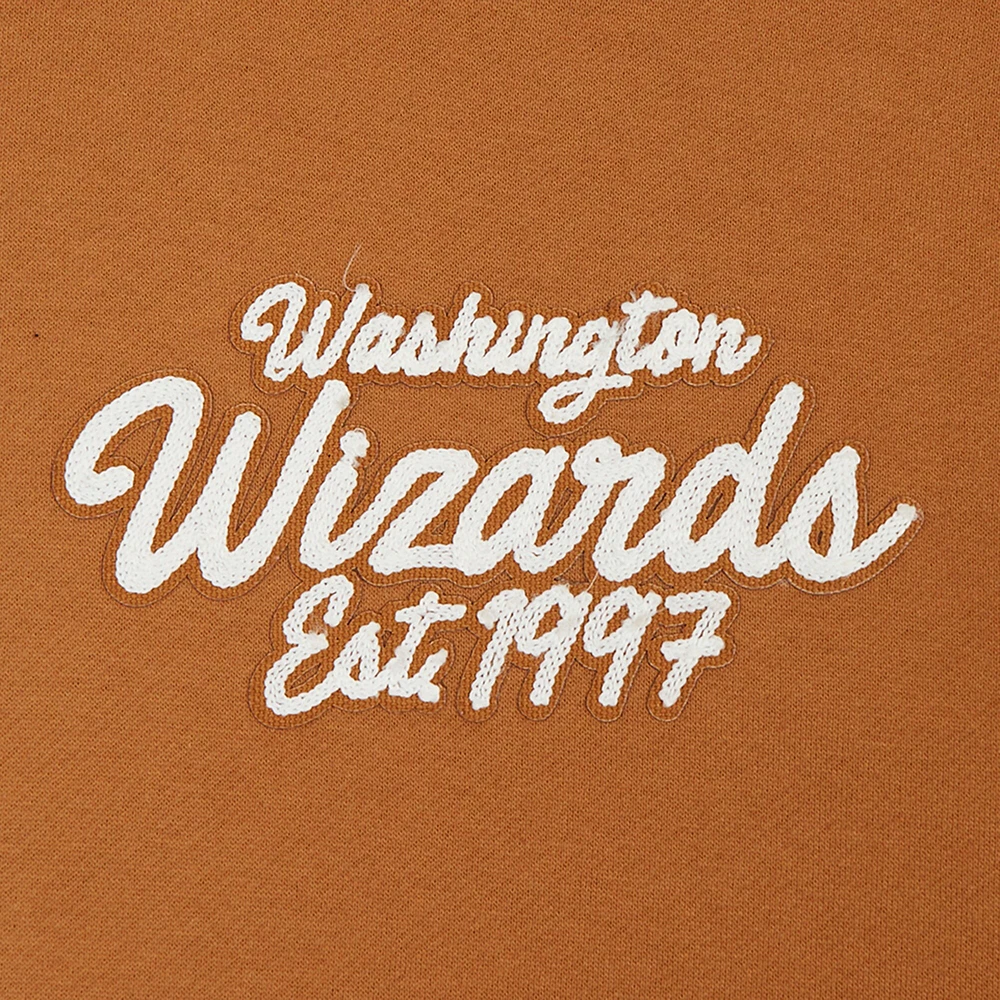 Men's Pro Standard Brown Washington Wizards Paint the City Drop Shoulder Pullover Hoodie