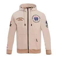 Men's Pro Standard Khaki Washington Wizards Hybrid Full-Zip Hoodie