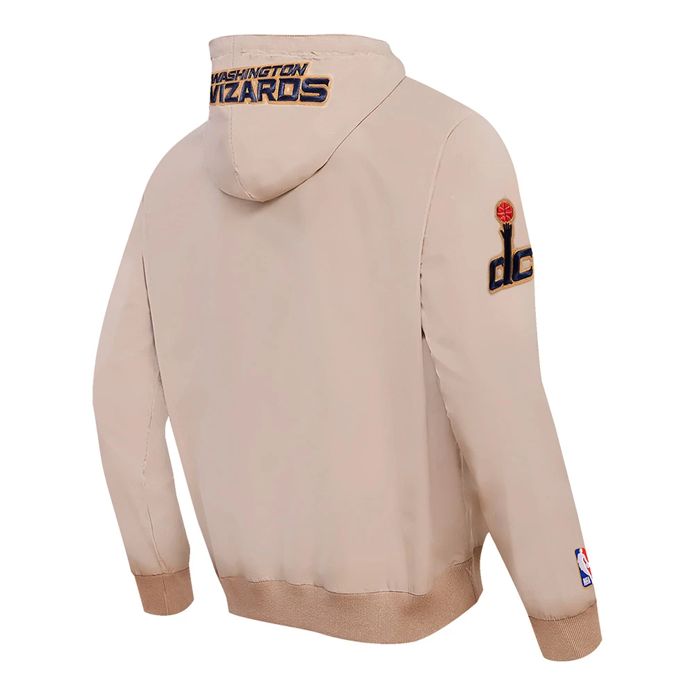 Men's Pro Standard Khaki Washington Wizards Hybrid Full-Zip Hoodie