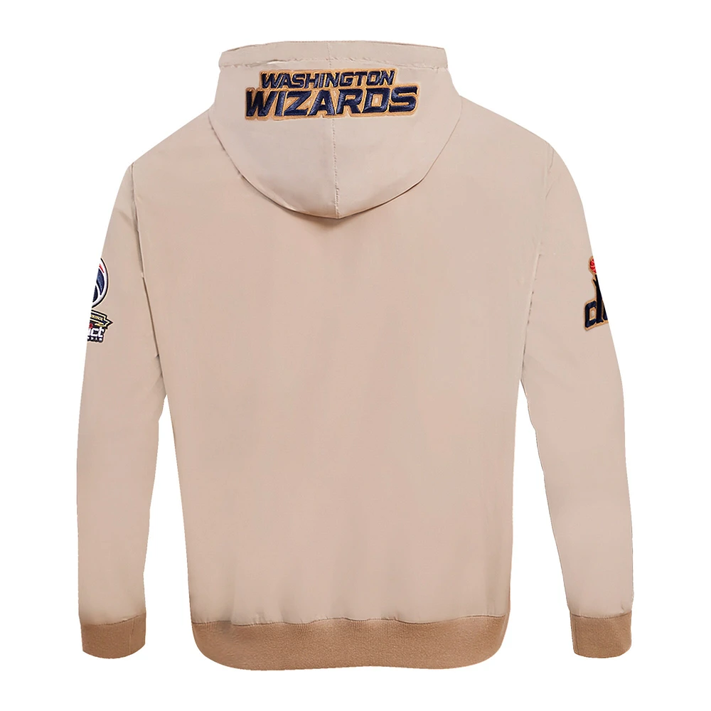 Men's Pro Standard Khaki Washington Wizards Hybrid Full-Zip Hoodie