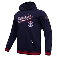 Men's Pro Standard Navy Washington Wizards Script Tail Pullover Hoodie