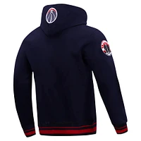 Men's Pro Standard Navy Washington Wizards Script Tail Pullover Hoodie