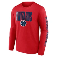 T-shirt à manches longues Vision pour homme, rouge, Washington Wizards