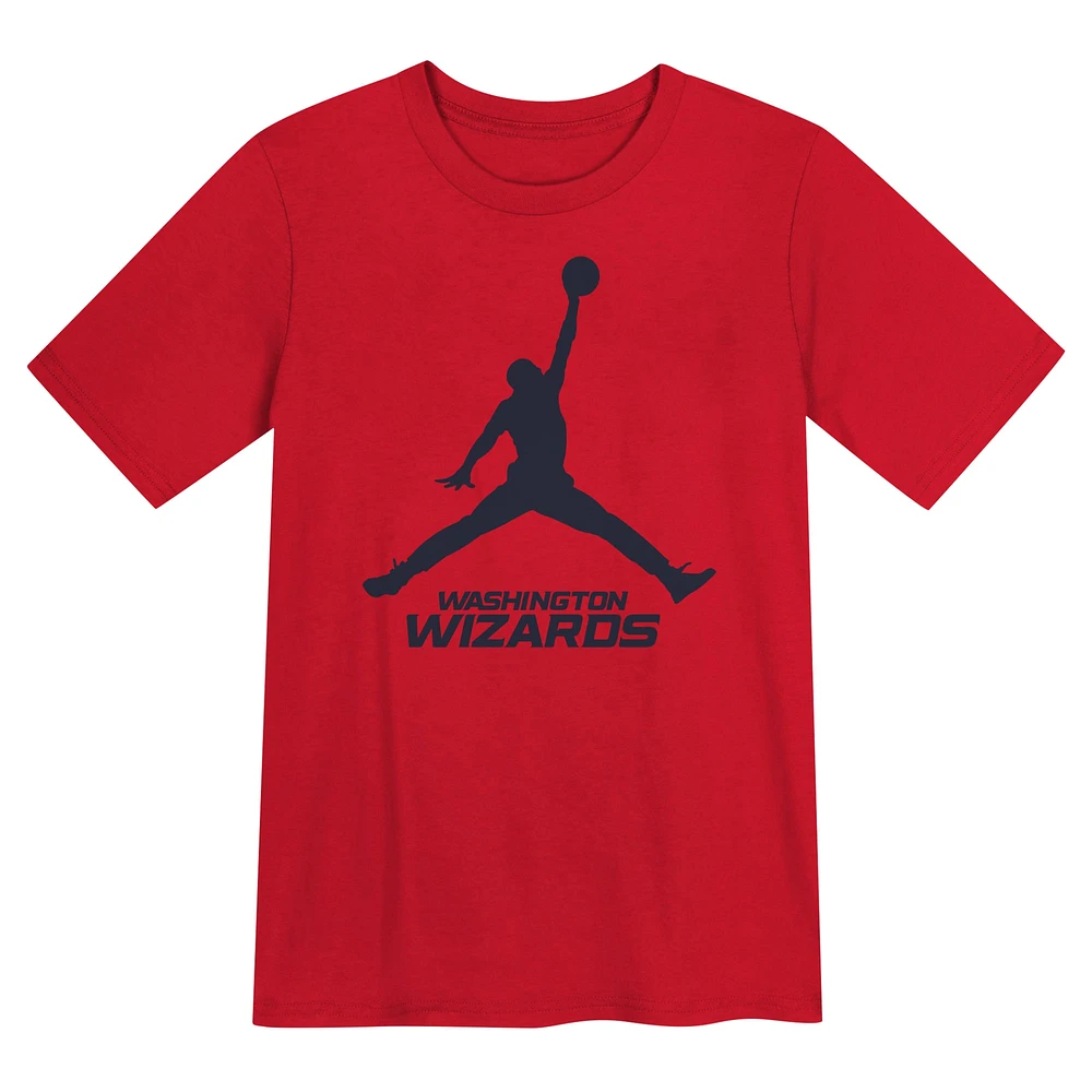 Jordan Brand Red Washington Wizards pour enfants d'âge préscolaire T-shirt essentiel Jumpman