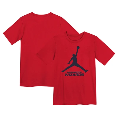 Jordan Brand Red Washington Wizards pour enfants d'âge préscolaire T-shirt essentiel Jumpman