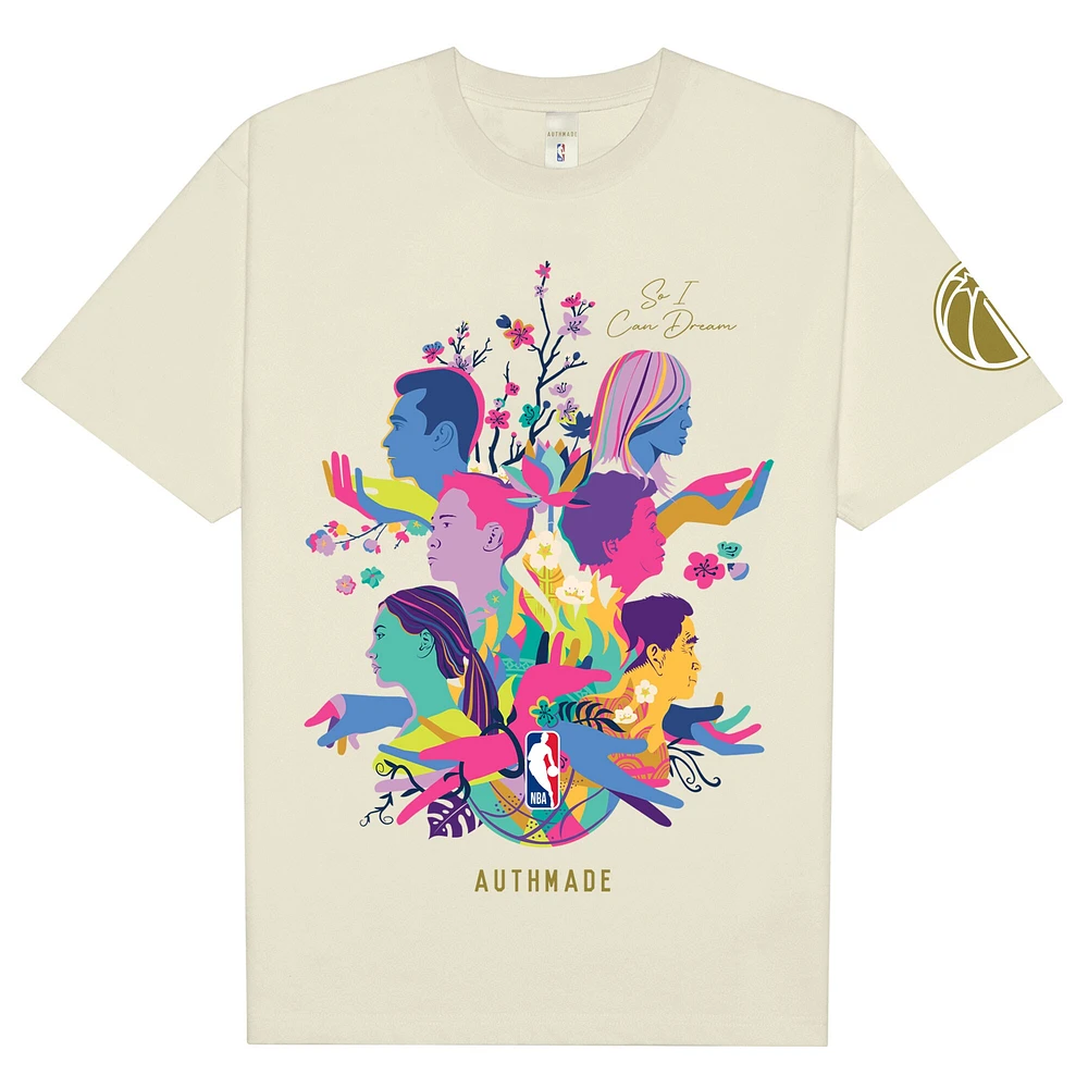 Unisex AUTHMADE x NBA Cream Washington Wizards AAPI Dreamers T-Shirt