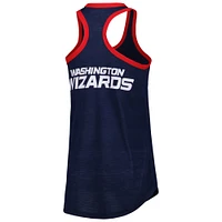 Women's G-III 4Her by Carl Banks Navy Washington Wizards Showdown Scoop-Neck Racerback Tank Top