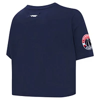 Women's Pro Standard Navy Washington Wizards Jewels Boxy Cropped T-Shirt