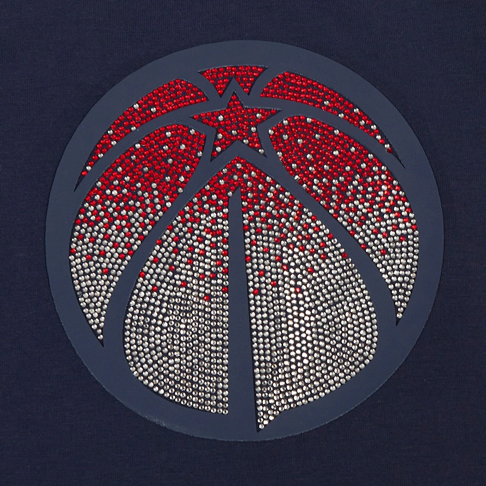 Women's Pro Standard Navy Washington Wizards Jewels Boxy Cropped T-Shirt