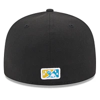 Men's New Era Black West Michigan Whitecaps Authentic Collection Alternate Logo 59FIFTY Fitted Hat