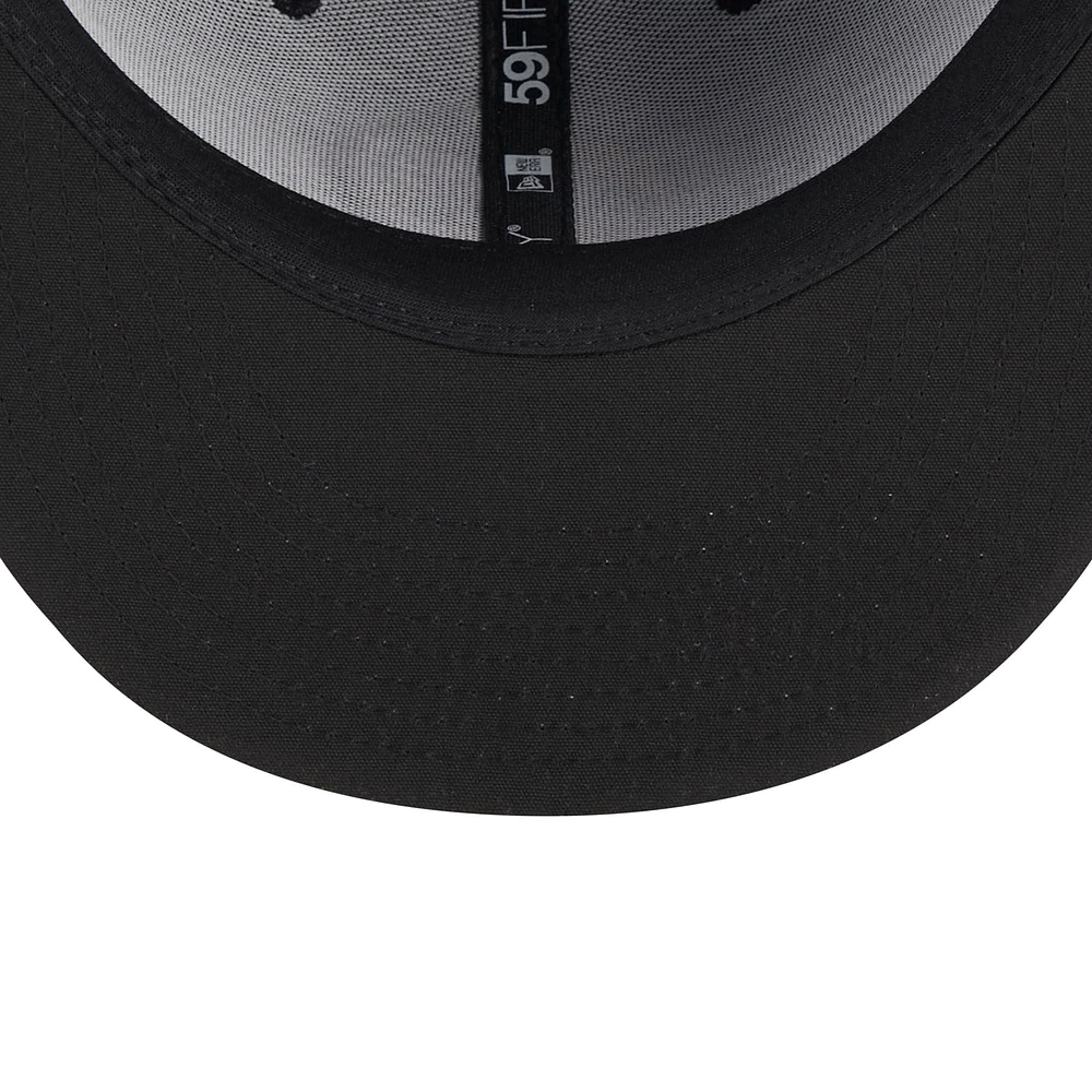 Men's New Era Black West Michigan Whitecaps Authentic Collection Alternate Logo 59FIFTY Fitted Hat