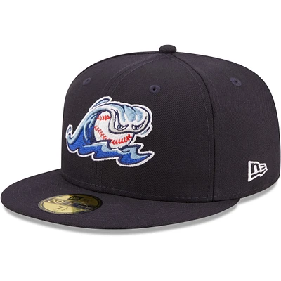 Men's New Era Navy West Michigan Whitecaps Authentic Collection 59FIFTY Fitted Hat