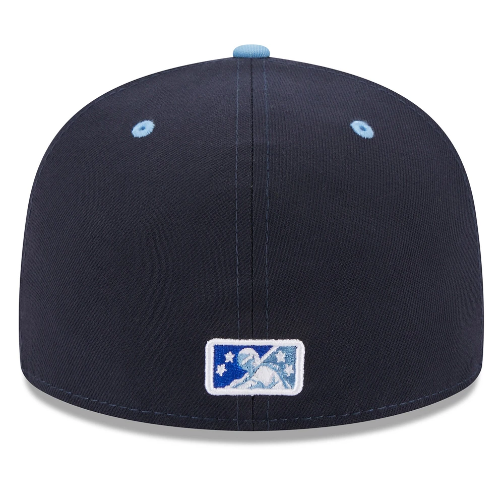 Men's New Era Navy West Michigan Whitecaps Authentic Collection Alternate Logo 59FIFTY Fitted Hat