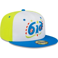 Men's New Era White West Michigan Whitecaps Copa De La Diversion 59FIFTY Fitted Hat