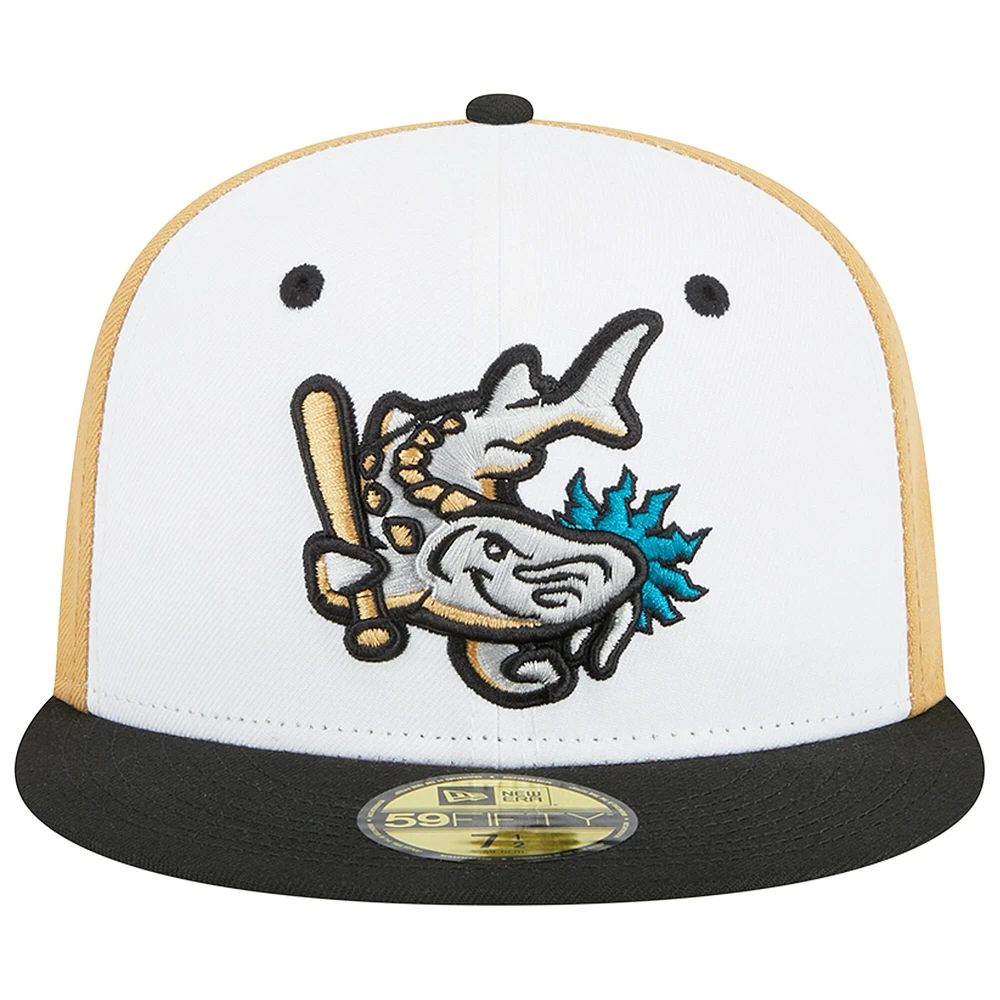 Men's New Era White West Michigan Whitecaps Theme Nights Grand Rapids Dam Breakers  59FIFTY Fitted Hat