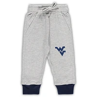 Infant Wes & Willy Heather Gray West Virginia Mountaineers Jie Long Sleeve Bodysuit Pants Set