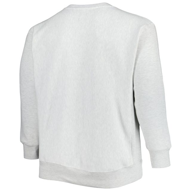 Sweat-shirt ras du cou en polaire à armure inversée Big & Tall Champion gris chiné West Virginia Mountaineers pour homme