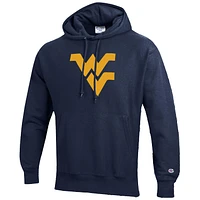 Champion Navy West Virginia Mountaineers Vault Logo Reverse Weave Pull à capuche pour homme