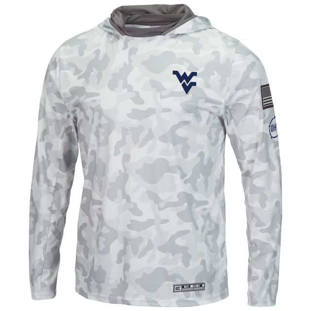 Colosseum Arctic Camo West Virginia Mountaineers OHT Military Appreciation Sweat à capuche manches longues pour homme