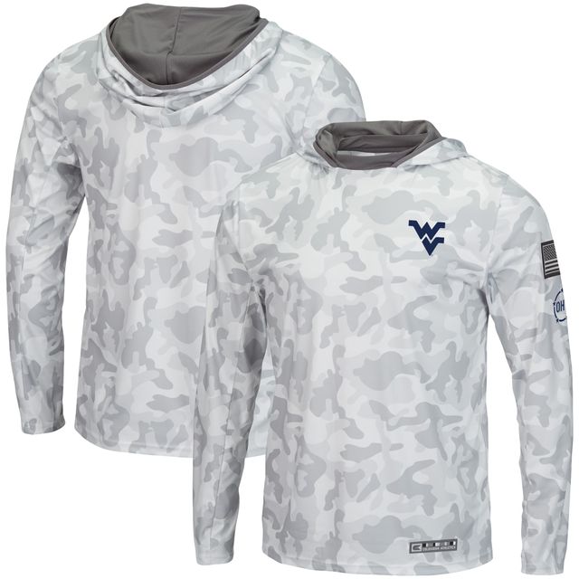 Colosseum Arctic Camo West Virginia Mountaineers OHT Military Appreciation Sweat à capuche manches longues pour homme