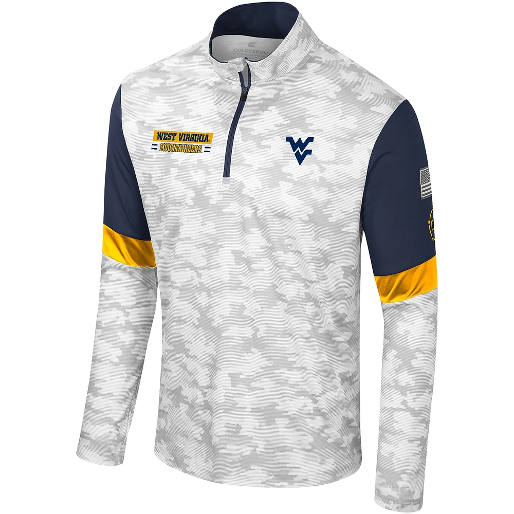 Men's Colosseum  Camo West Virginia Mountaineers OHT Military Appreciation Tomahawk Quarter-Zip Windshirt