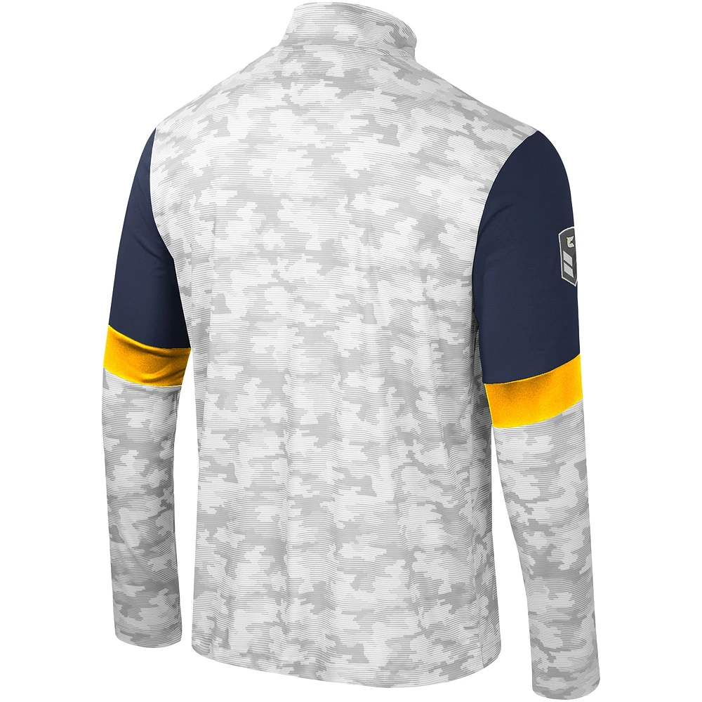 Men's Colosseum  Camo West Virginia Mountaineers OHT Military Appreciation Tomahawk Quarter-Zip Windshirt